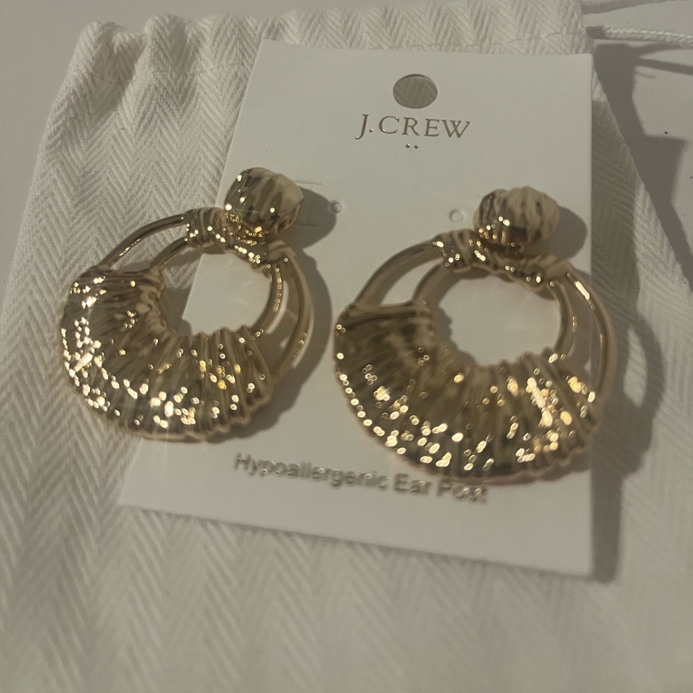 NWT | jcrew gold earrings. Never been worn